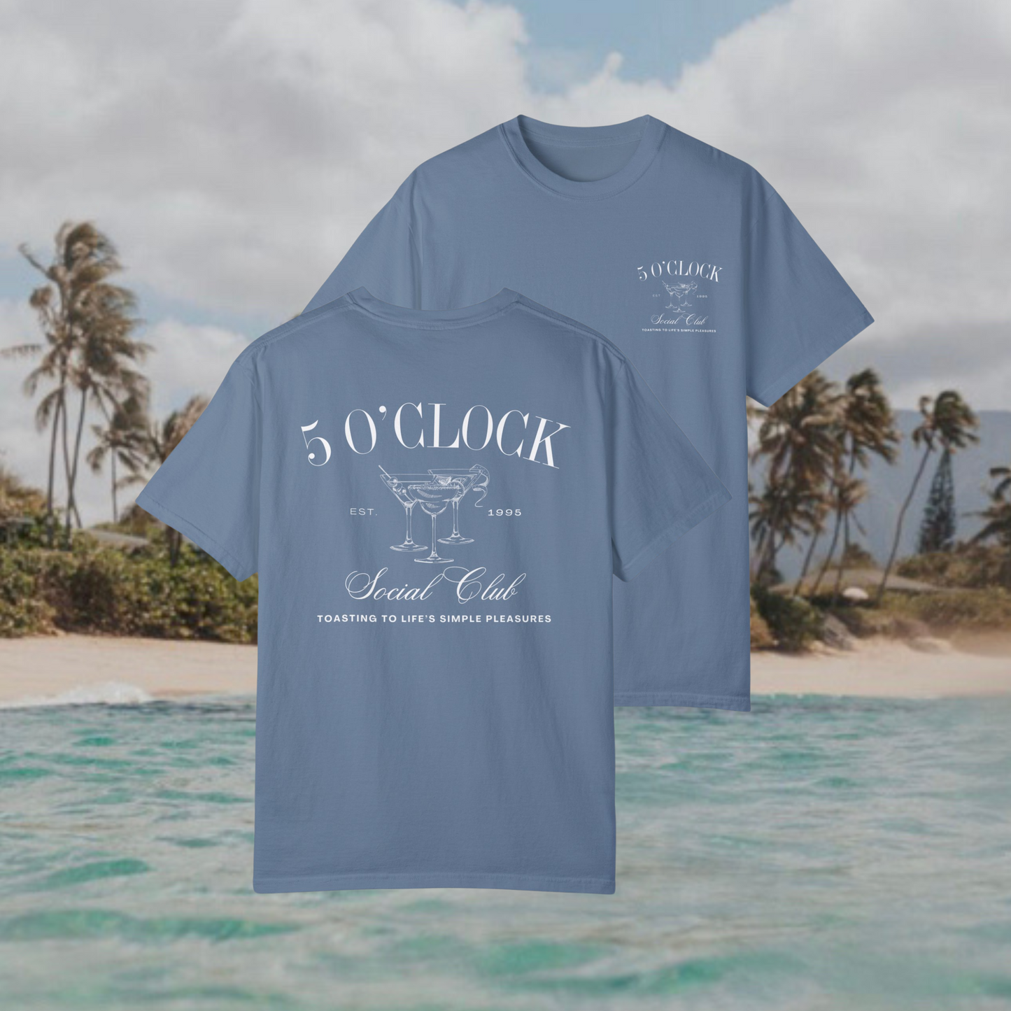 The Happy Hour Tee | Azure