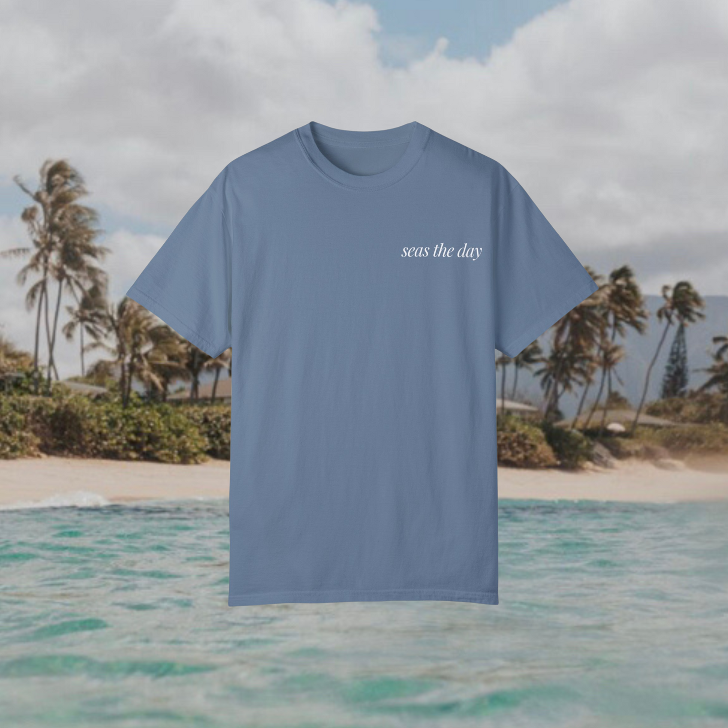 Seas the Day Pocket Tee | Azure